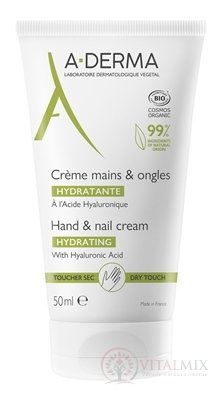 A-DERMA KRÉM na ruce a nehty HYDRATAČNÍ s kyselinou hyaluronovou 1x50 ml