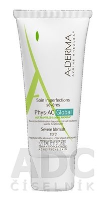 A-DERMA PHYS-AC Soini imperfection SÉVÈRES (GLOBAL) péče o závažné nedokonalosti pleti 1x40 ml