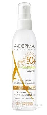 A-DERMA PROTECT KIDS SPRAY SPF50+ sprej pro děti (křehká fragilní kůže) 1x200 ml