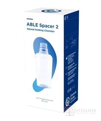 ABLE SPACER 2 Nástavec inhalaci s ventilem s náustkem, 1x1 ks
