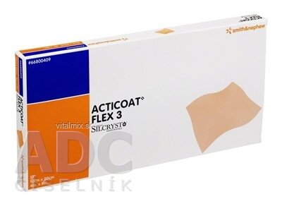 ACTICOAT FLEX 3 s nanokrystalických stříbrem krytí na rány 10x20 cm, 1x12 ks