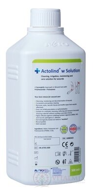 Actolind w Solution roztok na čištění a péči o rány, 1x500 ml