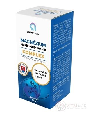 ADAMPharm MAGNOSIUM+B1+B6+B12+Draslík KOMPLEX cps 1x60 ks