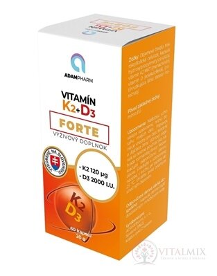 ADAMPharm Vitamin K2+D3 FORTE cps 1x60 ks