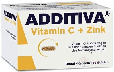 ADDITIVA Vitamin C+ Zinek cps s postupným uvolňováním 1x80 ks