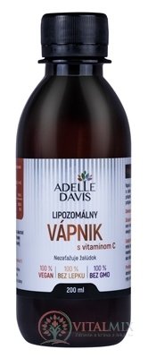 Adelle DAVIS Lipozomální VÁPNÍK s vitamínem C 1x200 ml