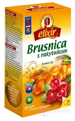 AGROKARPATY brusinek s rakytníkem ovocno - bylinný čaj, balené sáčky, 20x1,5 g (30 g)