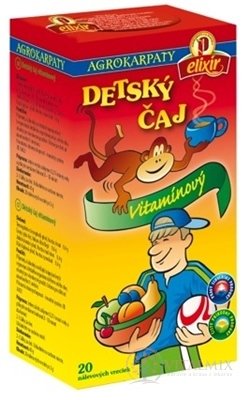 AGROKARPATY DĚTSKÝ ČAJ Vitamínový čistý přírodní produkt, 20x2 g (40 g)