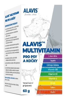 ALAVIS MULTIVITAMIN pro psy a kočky prášek 1x60 g