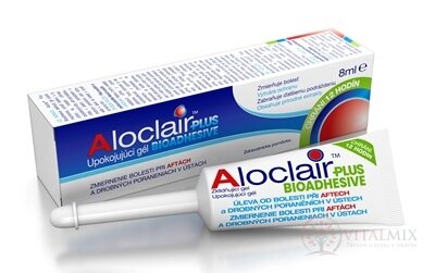 Aloclair PLUS BIOADHESIVE zklidňující gel při aftách a drobných poraněních úst 1x8 ml