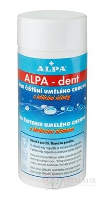 ALPA DENT NA ČIŠTĚNÍ umělého chrupu prášek, s bělícími účinky 1x150 g