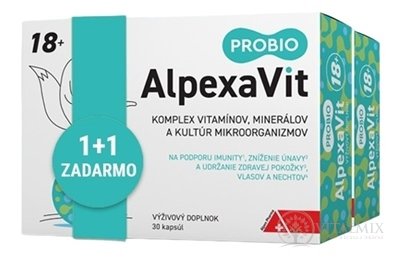 AlpexaVit PROBIO 18+ 1+1 cps 30 + 30 zdarma (60 ks), 1x1 set