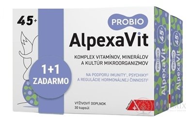 AlpexaVit PROBIO 45+ 1+1 cps 30 + 30 zdarma (60 ks), 1x1 set
