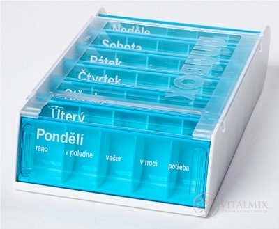ANABOX Dávkovač na léky 7 dnů azurový (7x5 složek) 1x1 ks