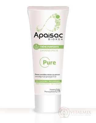 Apaisac BIORGA Čistící krém zelená řada (Purifying Cream) 1x40 ml