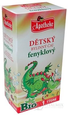 APOTHEKE BIO DĚTSKÝ BYLINNÝ ČAJ fenyklový nálevové sáčky (od ukončeného 1. týdne) 20x1,5 g (30 g)