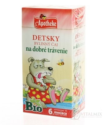 APOTHEKE BIO DĚTSKÝ BYLINNÝ ČAJ NA DOBRÉ TRÁVENÍ nálevové sáčky (od ukončeného 6. měsíce) 20x1,5 g (30 g)