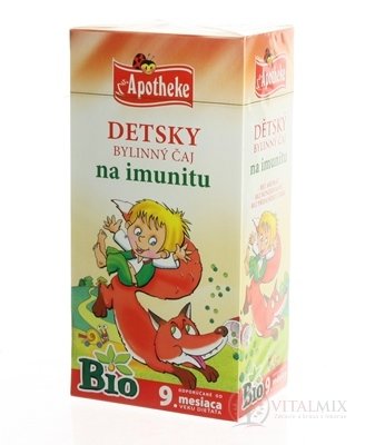APOTHEKE BIO DĚTSKÝ BYLINNÝ ČAJ NA IMUNITU nálevové sáčky (od ukončeného 9. měsíce) 20x1,5 g (30 g)