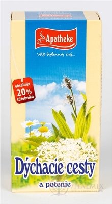 APOTHEKE ČAJ DÝCHACÍ CESTY A pocení 20x1,5 g (30 g)