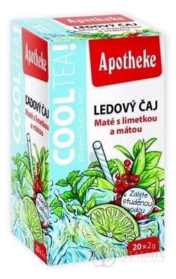 APOTHEKE COOLTEA Maté s limetkou a mátou Ledový čaj, ovocná směs v nálevových sáčcích 20x2 g (40 g)