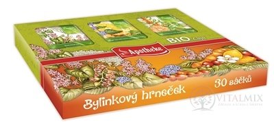 APOTHEKE KOLEKCE Bylinkový hrneček BIO čaje 6 druhů bylinných a ovocných čajů v nálevových sáčcích 1x30 ks