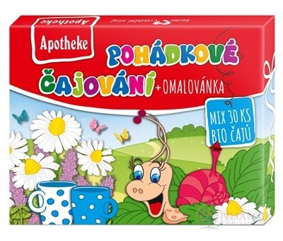 APOTHEKE KOLEKCE POHÁDKOVÁ ČAJOVANIE BIO ovocné a bylinné čaje + omalovánka, nálevové sáčky 1x30 ks