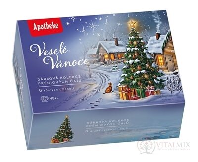 APOTHEKE KOLEKCE Veselé Vánoce - prémiové čaje ovocné a bylinné čaje (6 druhů) v nálevových sáčcích 1x48 ks