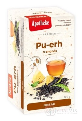 APOTHEKE PREMIER Pu-erh a ananas pravý černý čaj v nálevových sáčcích 20x2 g (40 g)