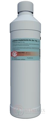 Aqua purificata Ph.Eur. - GALVEX Čištěná voda 1x1 kg
