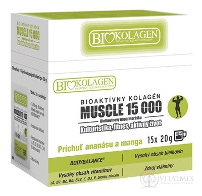 asp bioaktivních KOLAGEN MUSCLE 15 000 nápoj v prášku, sáčky 15x20 g (300 g)