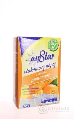 asp STAR práškový vlákninový nápoj, příchuť pomeranč 1x300 g
