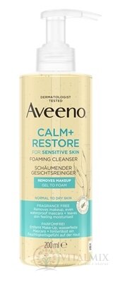 Aveeno CALM+RESTORE Foaming cleanser čistící pěna 1x200 ml