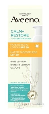 Aveeno CALM+RESTORE Moisturising lotion SPF50 hydratační opalovací mléko 1x50 ml