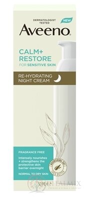Aveeno CALM+RESTORE Re-hydrating night cream rehydratační noční krém 1x50 ml