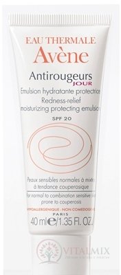 AVENE ANTIROUGEURS JOUR EMULSION SPF20 denní emulze proti zčervenání 1x40 ml