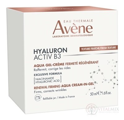 AVENE HYALURON ACTIV B3 Aqua gel krém pro obnovu buněk 1x50 ml