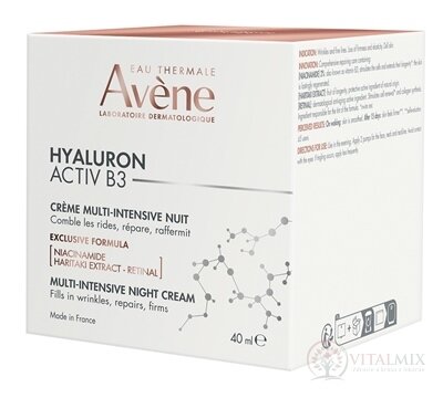 AVENE HYALURON ACTIV B3 Krém multiintenzivní noční 1x40 ml