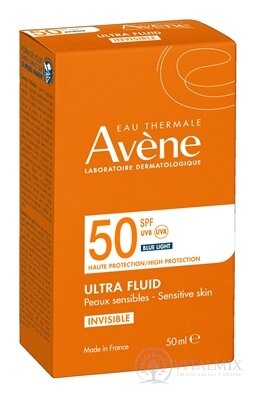 AVENE SUN ULTRA FLUID INVISIBLE SPF 50 pleť citlivá 1x50 ml