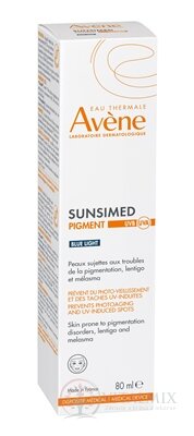 AVENE SUNSIMED PIGMENT, SPF 50+ prevence fotostárnutí a skvrn od UV záření 1x80 ml