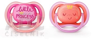 AVENT DUDLÍK 6-18m Ultra air Obrázek dívka na utišování, silikon 1x2 ks