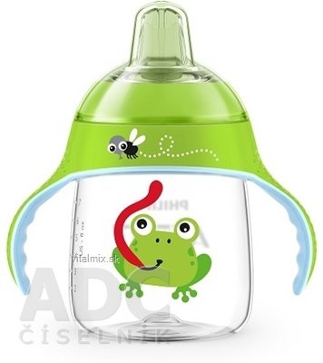 AVENT HRNEK Premium 260 ml s držadly od 12 měsíců, zelený, žabka, 1x1 ks