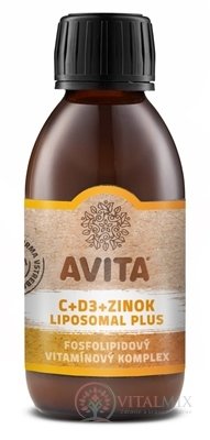 AVITA C + D3 + ZINEK liposome PLUS fosfolipidů komplex 1x200 ml