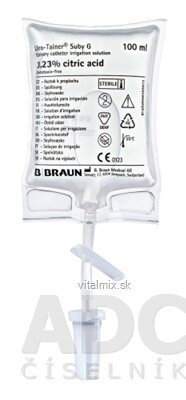 B.Braun Uro-Tainer Suby G proplachovací roztok urolog. katetrů (FB99839) 10x100 ml