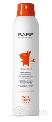 BABÉ SLUNCE Opalovací sprej pro děti SPF 50 (Pediatric Transparent Sunscreen) transparentní sprej s ochranným faktorem 1x200 ml