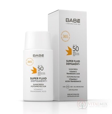 BABÉ SUPER FLUID DEPIGMENT+ SPF50 depigmentační fluid s ochranným faktorem pro všechny typy pleti 1x50 ml