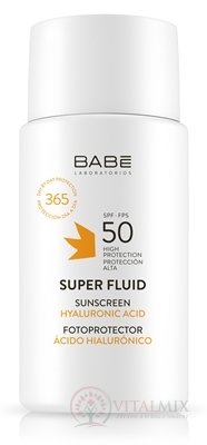 BABÉ SUPER FLUID SPF50 čirý fluid s ochranným faktorem pro všechny typy pleti 1x50 ml