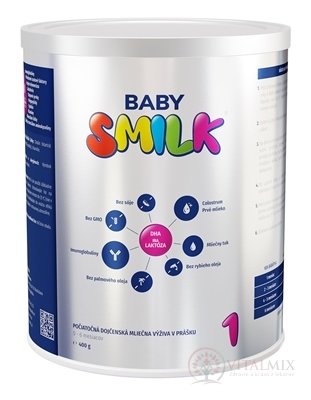 BABYSMILK 1 počáteční kojenecká mléčná výživa v prášku, s Colostrem (0 - 6 měsíců) 1x400 g
