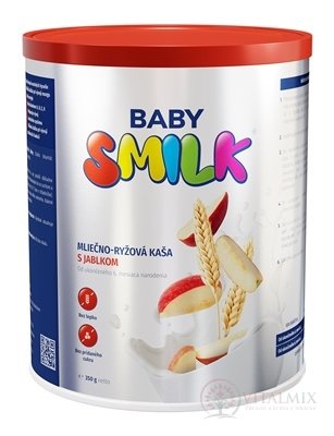 BABYSMILK mléčně - rýžová kaše s kousky jablek v prášku (od ukonč. 6. měsíce) 1x350 g