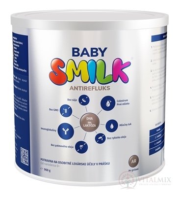 BABYSMILK AR potravina pro zvláštní lékařské účely pro kojence v prášku, s Colostrem (od narození) 1x900 g