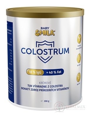 BABYSMILK COLOSTRUM KRÉMOVÉ 18% lgG + 40% tuku prášek 1x200 g